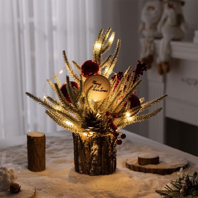 Artificial Christmas Tree Small Bucket Christmas Holiday Dining Table Decor
