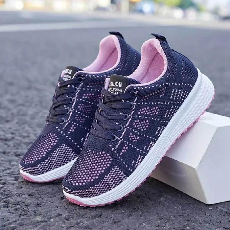 Fashion 2025 Spring New Fashion Sneakers for Women Soft Walking Flats Non-slip Casual Sport Tennis Shoes Athletic Sneakers for Lady