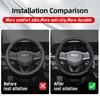 Suitable for Cadillac Breathable Hole Leather Matte Carbon Fiber Texture Steering Wheel Cover Suitable for Cts 2013 Ct4 Carbon Interior Ct5 Xt5 Xt4 X