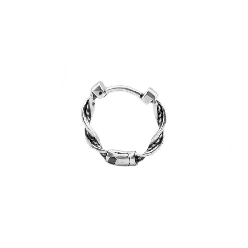 Cercei și clipuri din oțel titan, stil punk, cu frânghie răsucită, pentru bărbați și femei