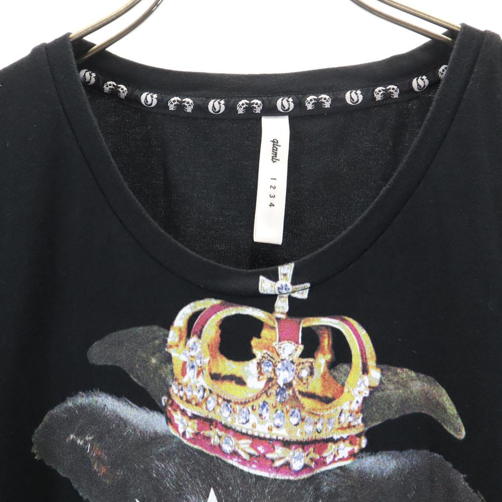 Glamb Made In Japan Short Sleeve T-shirt Black Women Used