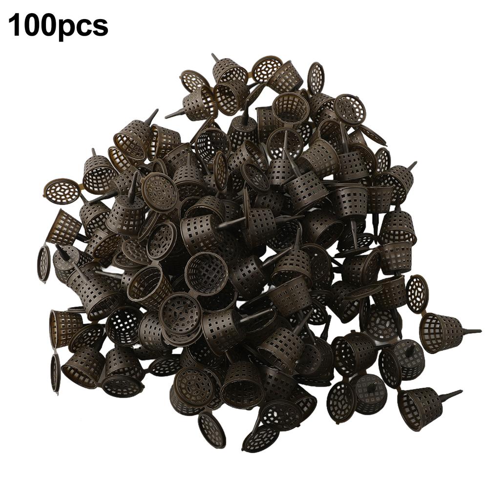 100Pcs Plant Fertilizer Baskets With Lid Orchid Cultivate Park Root Nursery Pots Bonsai Portable Automatic Fertilizer Pot Box