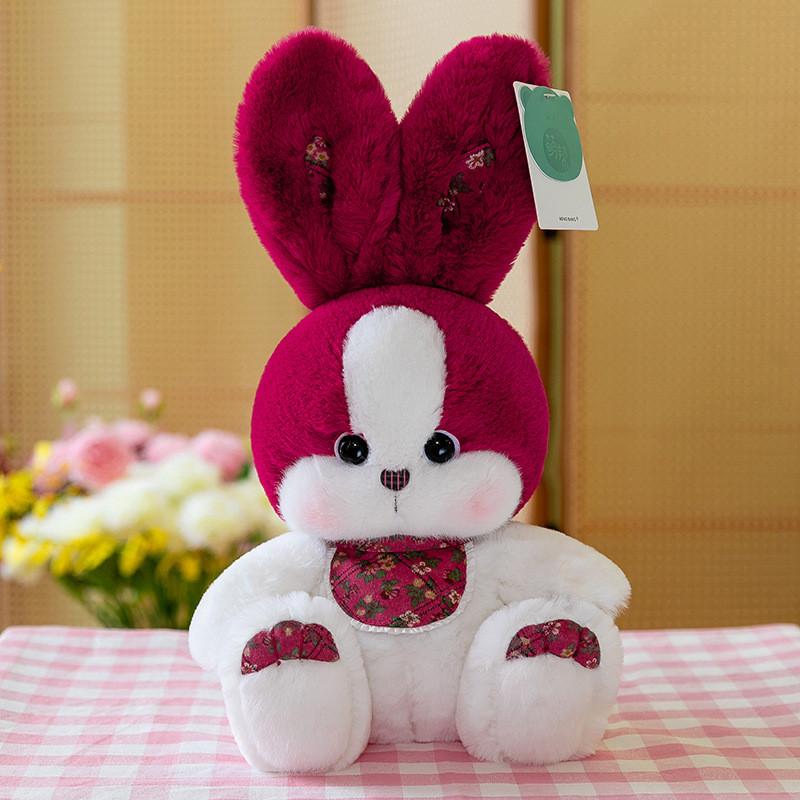 

Toy Bunny Plush Cartoon Cute Soft Stuffed Animal Doll Kids Birthday Gift Party 38cm розовый