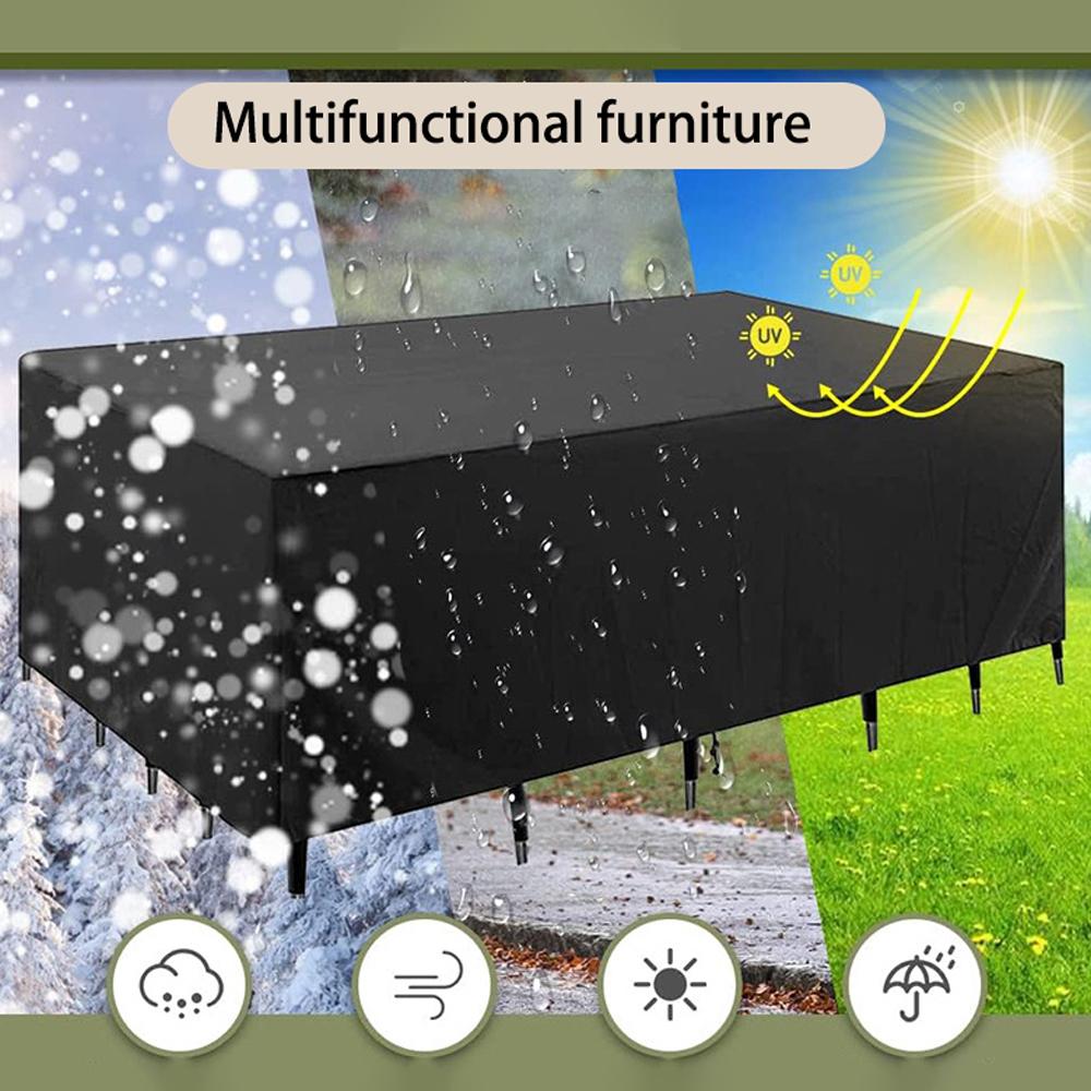 Multi Size Large Outdoor Table Cover Heavy Duty Garden Furniture Protector Windproof Anti UV Durable Cover