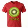 Unisex 100 Cotton Oversize T Shirt Tropic Realistic Kiwi Slice Print Casual Summer Short Sleeve Tee