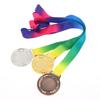 Metal Award Medals With Neck Ribbon Gold Silver Bronze Style For Sports Academics Or Any Competition Diameter