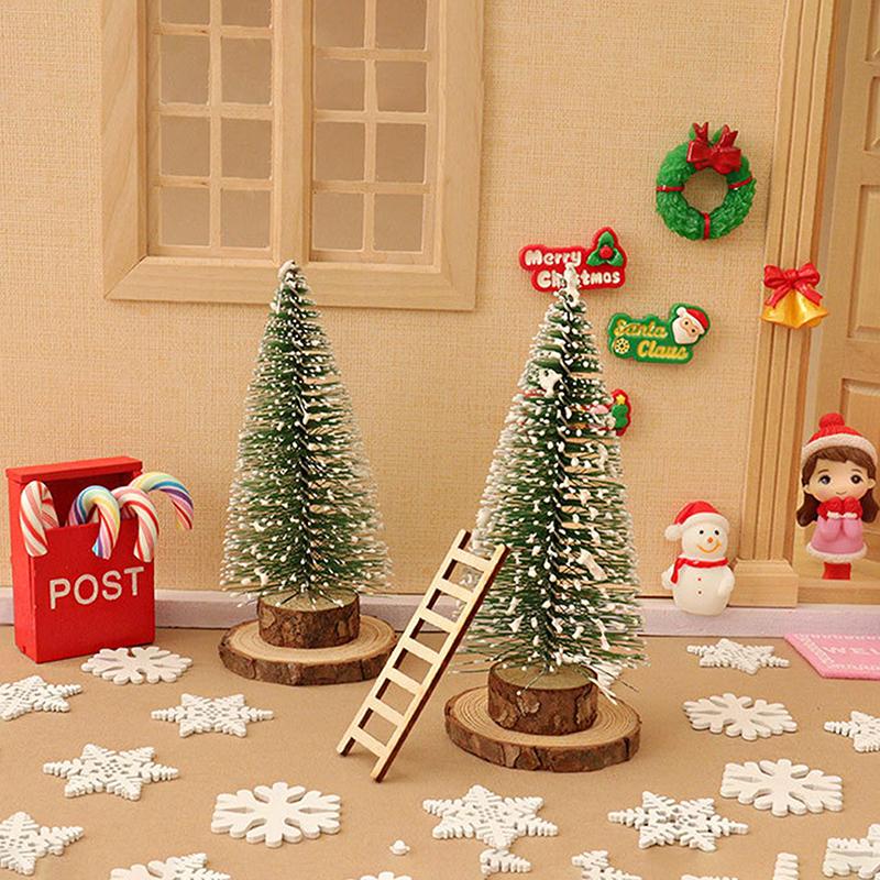 Vánoční figurky Ornament domeček pro panenky Domácí dekorace Jelen Santa Claus Sněhulák