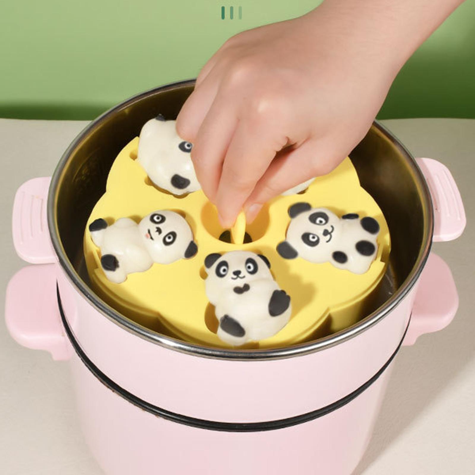 

Cute Panda Shape Silicone Baby Food DIY Mold Steamed Cake Maker (No FDA) Yellow