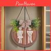 Plastic Bathroom Door Sign With Wooden Finish For Home Decor And Restroom Identification