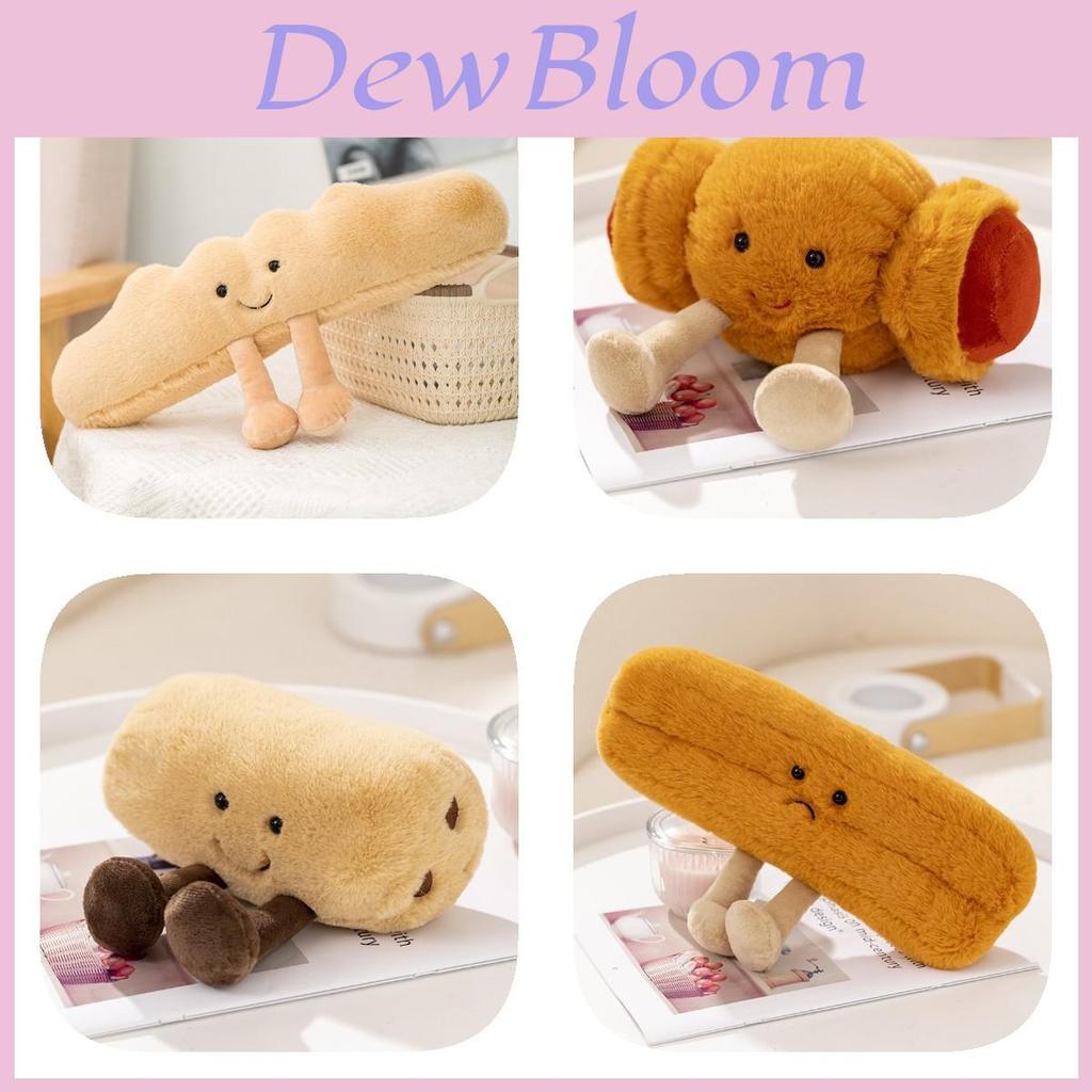 Adorabile Peluche Tostada Pane Giocattolo Bambola Piccola Carina Borsa Croissant Baguette Pretzel Ornamento da Appendere Peluche Corto Morbido