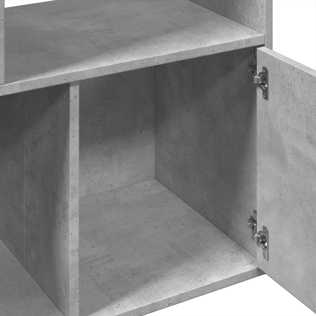 Bookshelf Concrete Grey 70x36x189 cm Engineered Wood
