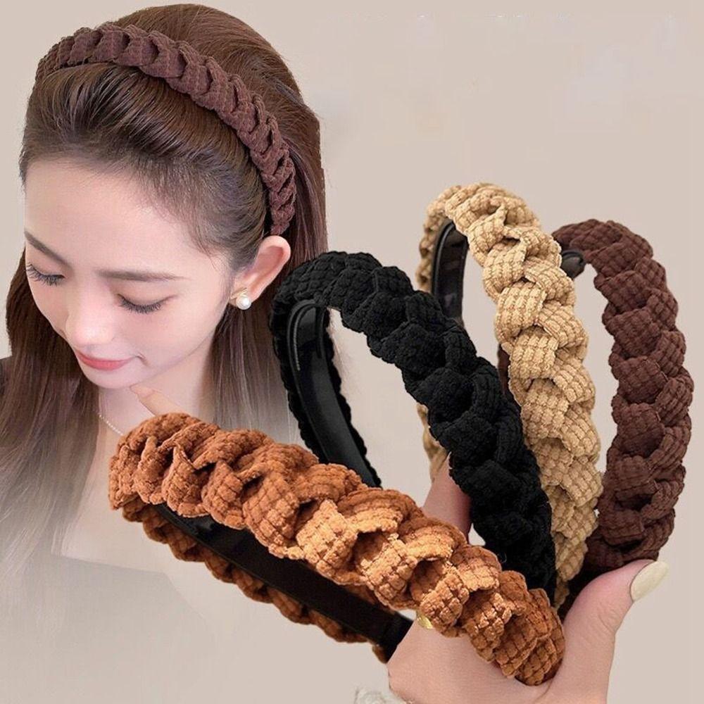 

Бархатные повязки на голову, эластичный обруч для волос, новые тканые повязки для волос для женщин и девочек