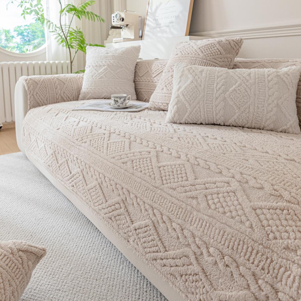 

Зимний Новый Осенне-Зимний Плюшевый Чехол для Дивана Гостиная Всевключающий Универсальный Чехол-Полотенце для Дивана Двустороннее Плюшевое Покрывало 70*70cm