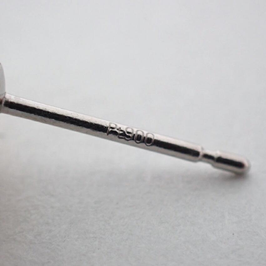 [New] Pt900 South Sea White Pearl (cream White Type) Earrings /g440-34