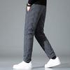 Zima Podzim Muži Sportovní kalhoty Volný Elastický pas Silný plyš Vodotěsné Polstrované Kapsy Volné Rovné Jednobarevné Kalhoty na cvičení