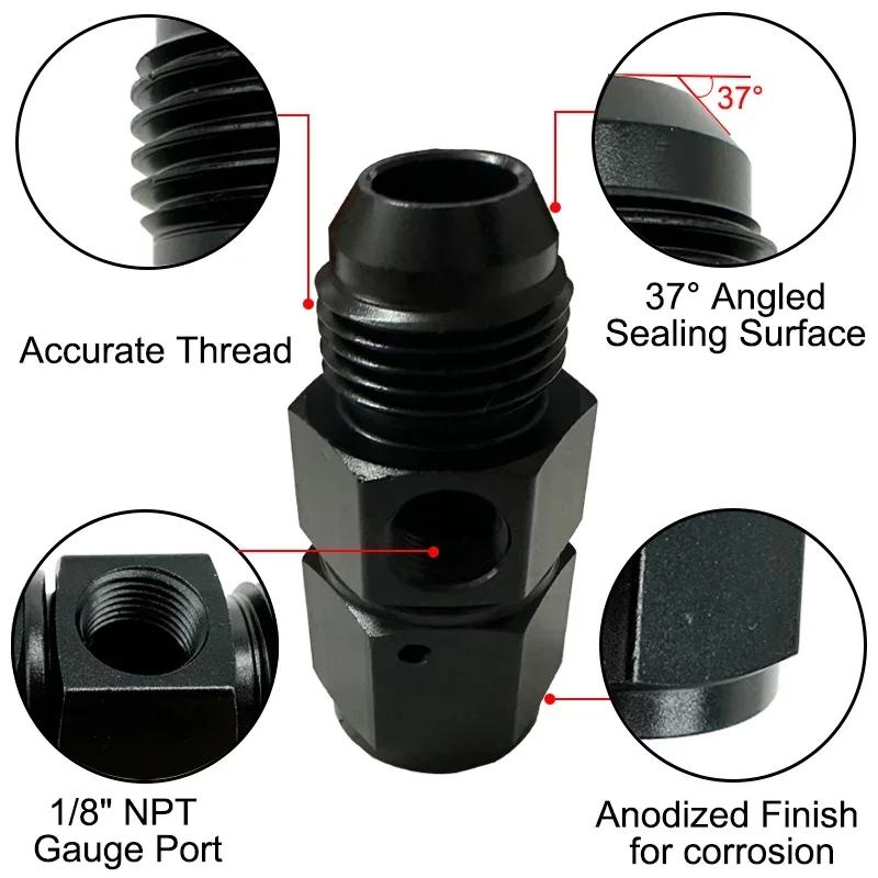 2X AN4 AN6 AN8 AN10 AN12 1/8 NPT AN Swivel Joint Connection for Oil Gauge Sensor Side Port Adapter Female To Male Flare Fitting