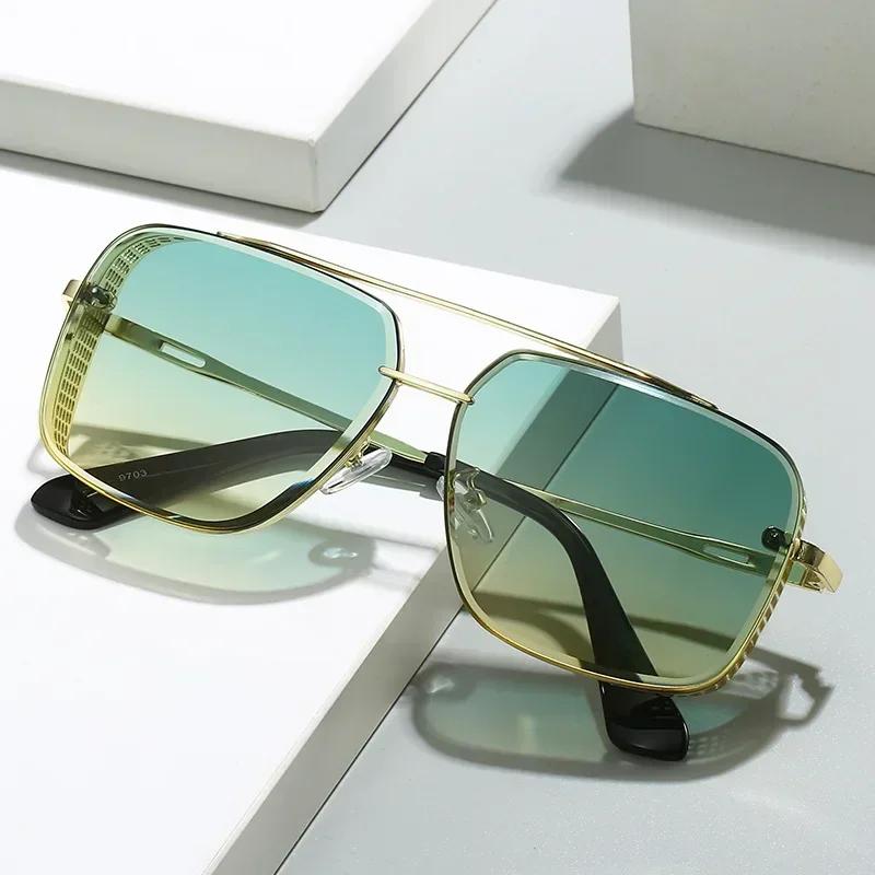 Classic Sunglasses Mens Women Vintage Pilot Square Trendy Metal Steampunk Fishing Driving Sun Glasses