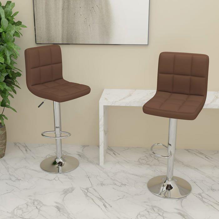VidaXL Set of 2 Bar Stools, Pub Chair, Bistro Seat, Furniture for Dining Room Kitchen Living Room Home Interior, 334242
