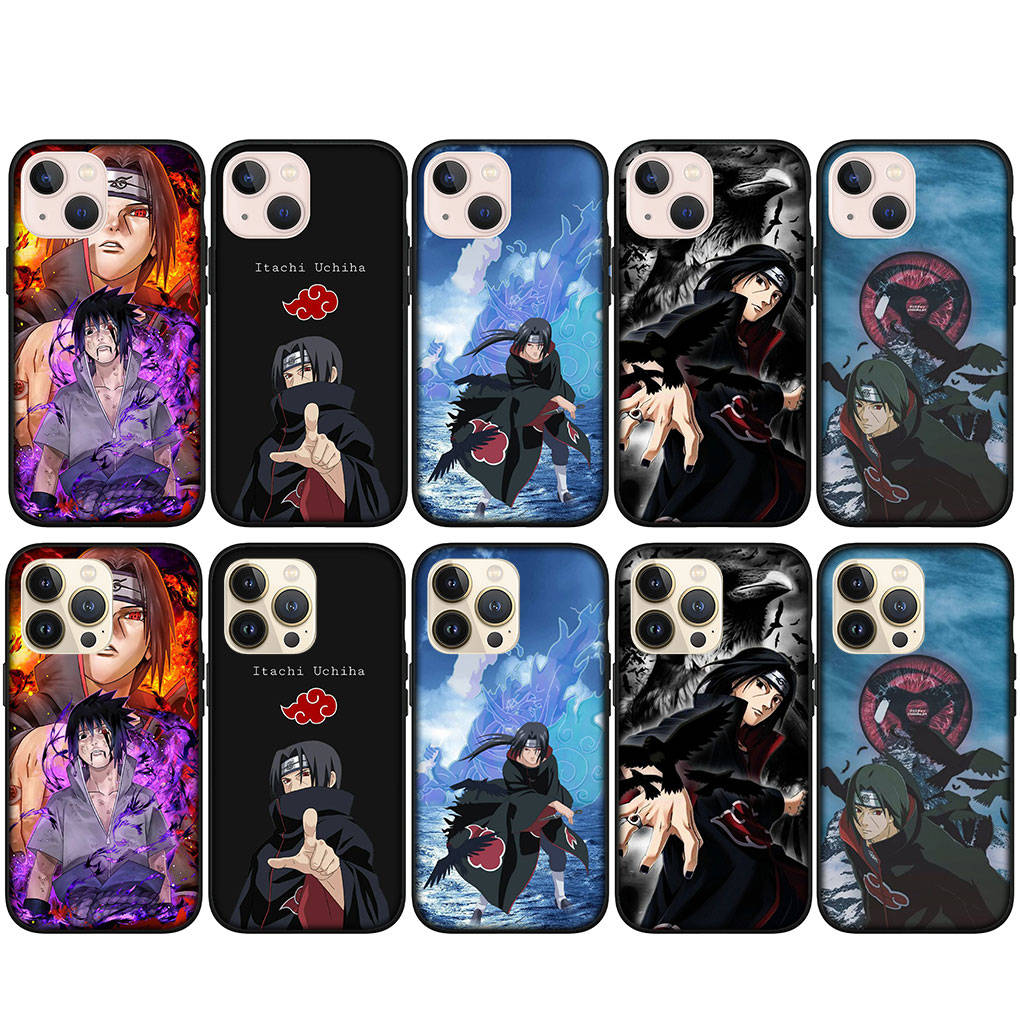 Para iPhone 15 14 Xiaomi Redmi Note 13 12 11 Pro Max X 8 7 XR Samsung Galaxy A15 S24 S23 A05 Huawei OPPO A17 Uchiha Itachi Akatsuki Anime Phone Case