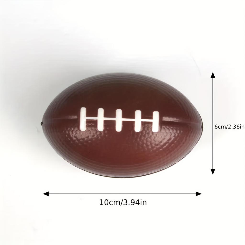 Elastischer Dekompressions-Griffball Entlüftungs-Quetschball American Football Zubehör Kaffee Rugbyball Spielzeug zur Stressbewältigung
