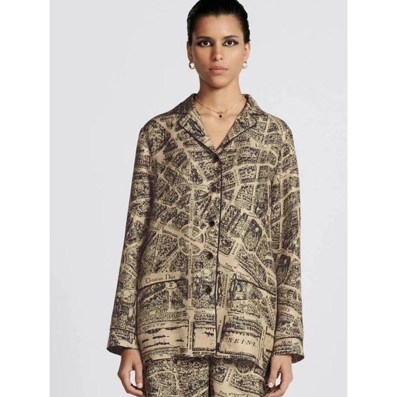 

France Accessible Luxury ~ Paris Monpana Block Artificial Silk Satin Surface Suit Women s Short Sleeve Shorts Pants Homewear Paris Montparna neighborhood L