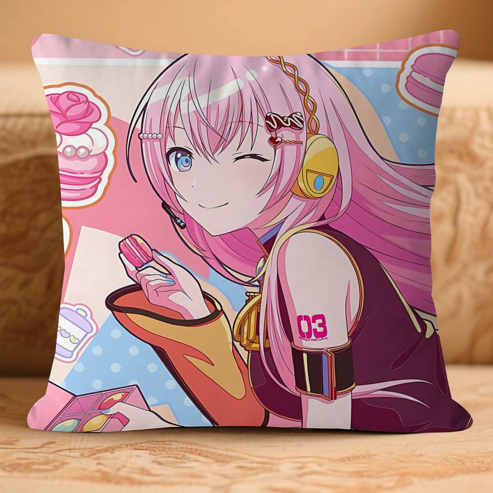 Pjsk Megurine-Luka Pillowcase Toon Gift Cushion Cover Bedroom Home Sofa Chair Seat Decor Pillow Case