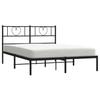Metal Bed Frame with Headboard Black 120 X 200 Cm