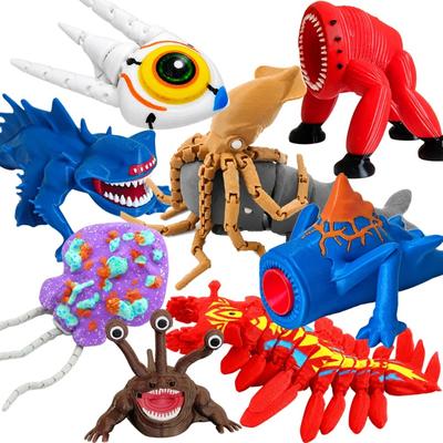 New 3D Printed Bloop Sea Monsters Gran Maja Action Figure Model Joint-movabl Creature Decor Collectible Figurines Xmas Gift