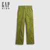 Girls' Cotton Elastic Waist Straight Leg Cargo Pants