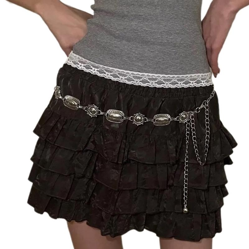Lady Ethnic Patterns Waist Chain for Banquets Woman Skirt Dress Body Waist Chain