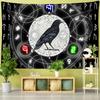 Crow Pattern Tarot Card Tapestry Wall Hanging Tapiz Hippie Witchcraft Mystery Constellation Art Dormitory Home Decor