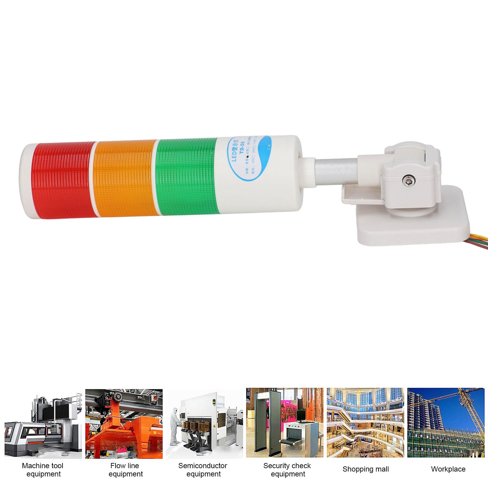 

LED Stack Tower Lights Industrial Multilayer LED Signal Tower Stack Warn Alarm Caution Lamp 24V