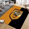 Hull City AFC Flannel Pattern Square Carpet,Area Rug,Carpet Rug for Living Room Bedroom Sofa Playroom Decor,Non-slip Floor Mat
