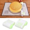 2Pcs MultiFunctional   Cake Bread Cutter Slicing   Tool Home Kitchen Accessory(Green 52036A )