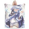 Furina Genshin Impact Blanket Flannel Printed  Multi-function Warm Throw Blanket for Bed Travel Quilt