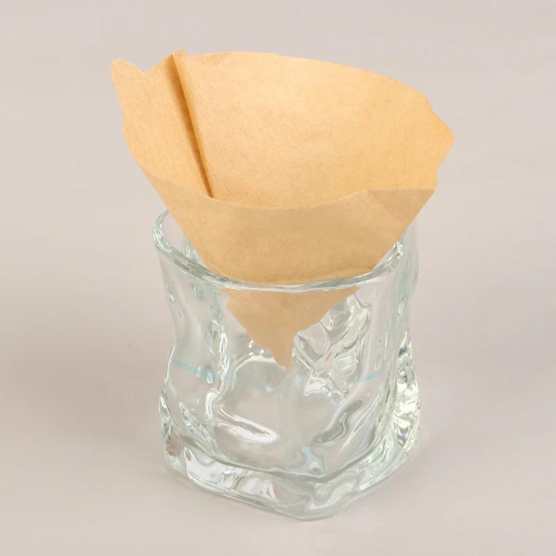 100 ks Papír na překapávanou kávu ve tvaru V z dřevité buničiny V60 Kónický Bílý Béžový Kávový filtr Sáček na kávový filtr Příslušenství pro kávovar na espresso a čaj