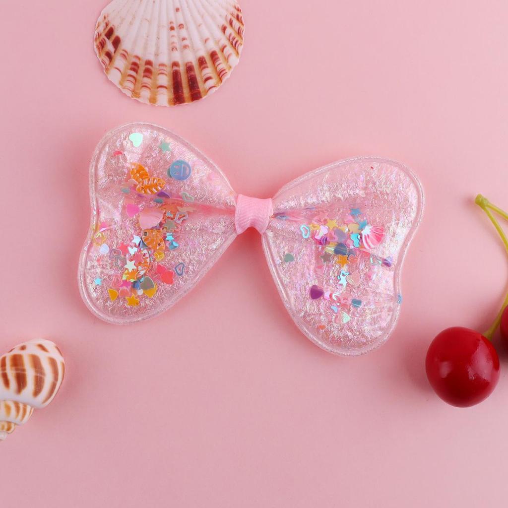 Sequined Transparent Bow Hair Accessories - DIY Colorful Headdress Embellishments