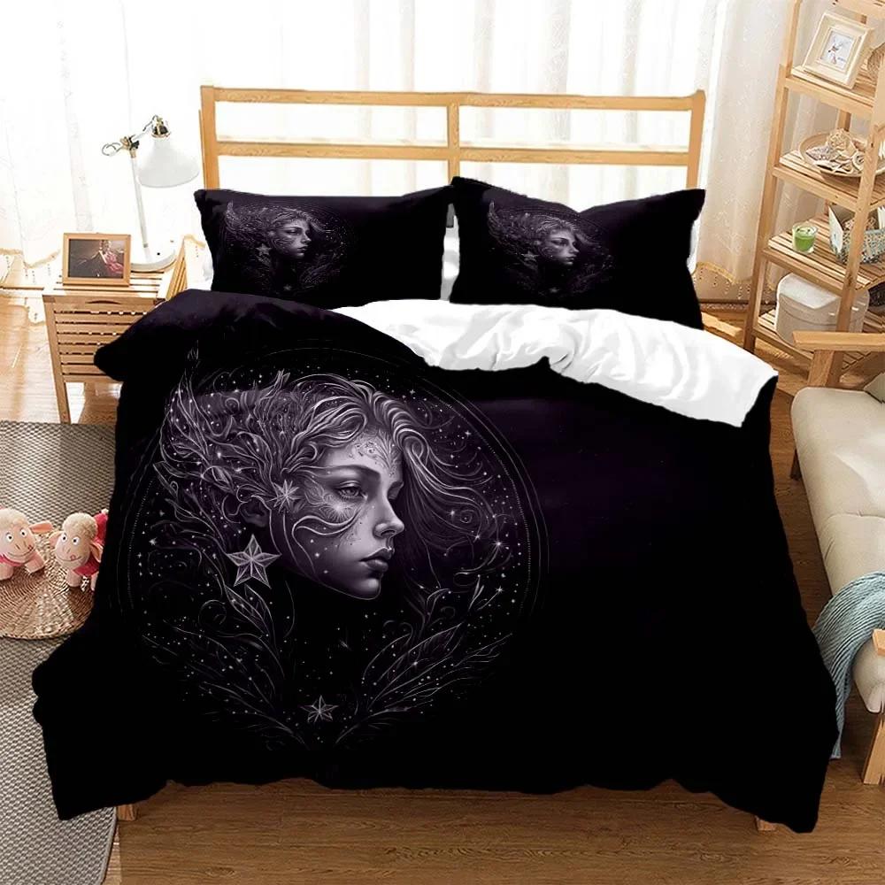Personalized constellation print quilt cover soft and comfortable  comforter bedding sets  Complete size Customizable