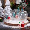 Amosfun 10pcs Mini Clear Plastic Water Globes with Screw Off Cap - Reusable and Fillable Empty Snow Globe for Making Props DIY Crafts 2.75 X 2.36