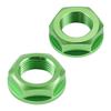 NICECNC Front Rear Wheel Axle Nut Screw Aluminum 2PCS For KAWASAKI KX125 KX250 KX450 KLX450R KX 125 125F 250 250F 450F KLX 450R