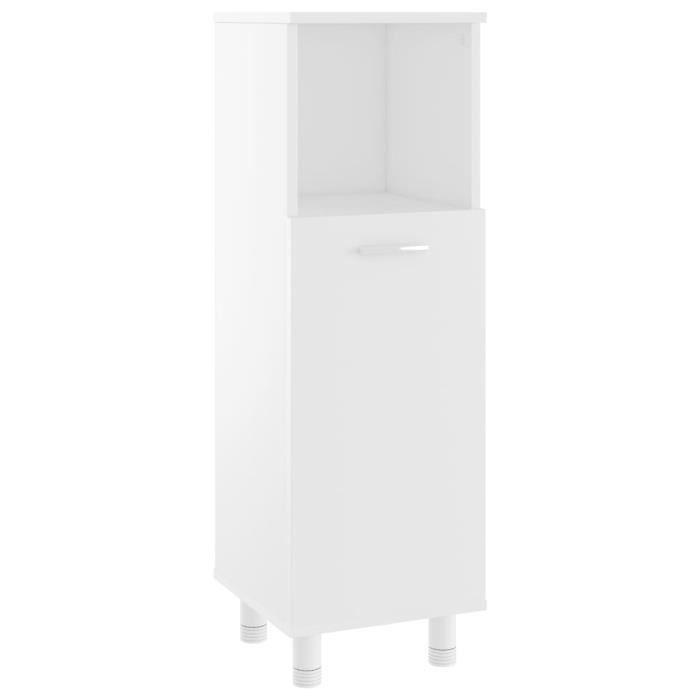 VidaXL Armoire de salle de bain, Blanc 30x30x95 cm Aggloméré
