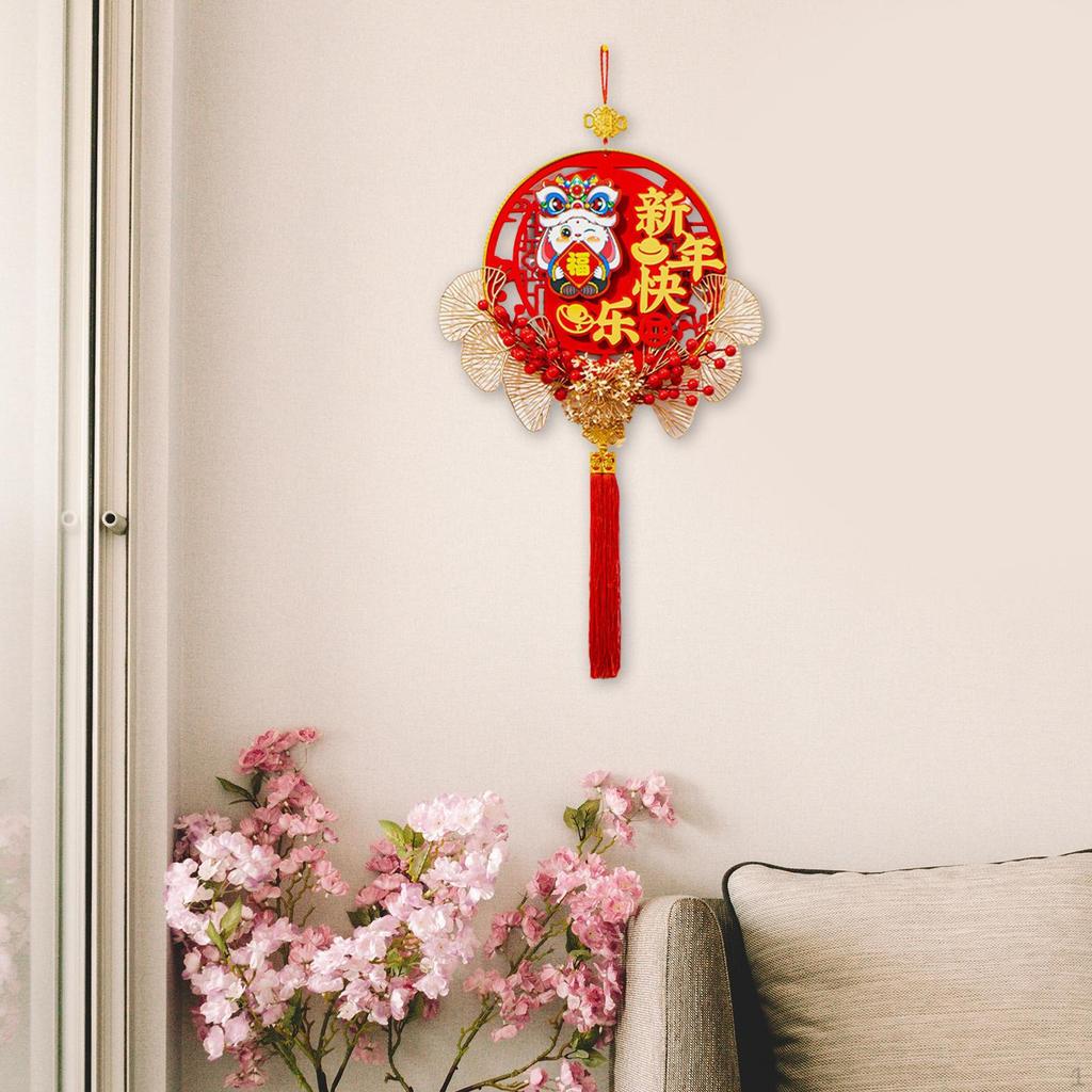 Chinese Year Decoration Party Supplies with Tassel Traditional Hanging Ornament for Tree