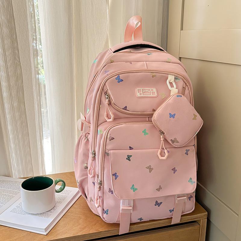 Bear Printed Backpack Student Schoolbag Women's Lightweight Backpack