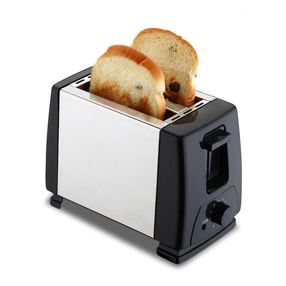 Household Stainless Steel Toaster Double-Slot Toaster Fully Automatic Mini Breakfast Toast 2 Pieces
