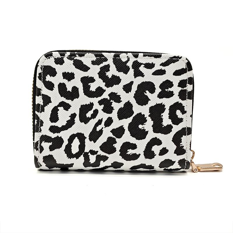 Leopard Print Card Bag, Women's Large-capacity Multi-function Credit Card Holder Card Holder High-end Sense Men's Zipper Wallet