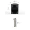 Harukita Drawer Pulls, Knobs, Cabinet/Closet Handles, Aluminum Alloy, Round, with Screws, Black, Set of 10 (16 x 20 cm)