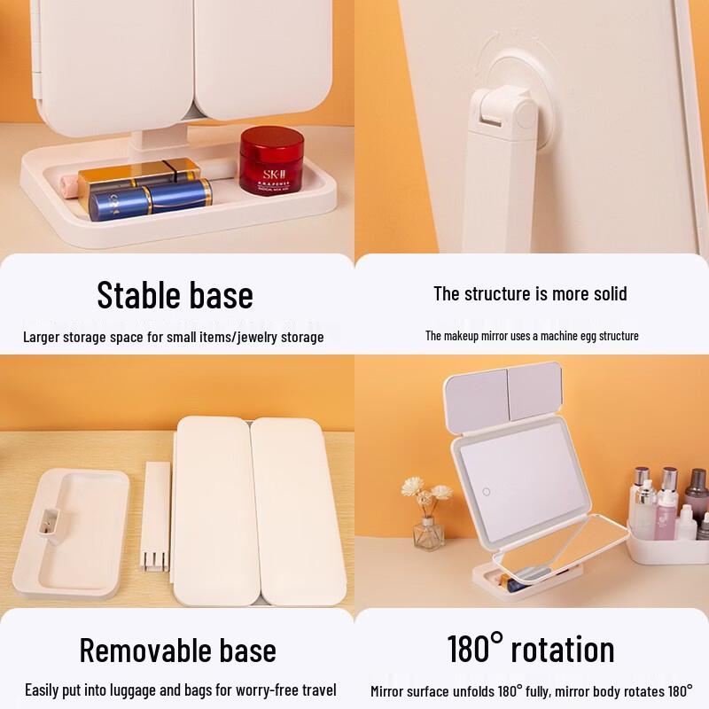 Oeny Portable Rechargeable LED Makeup Mirror