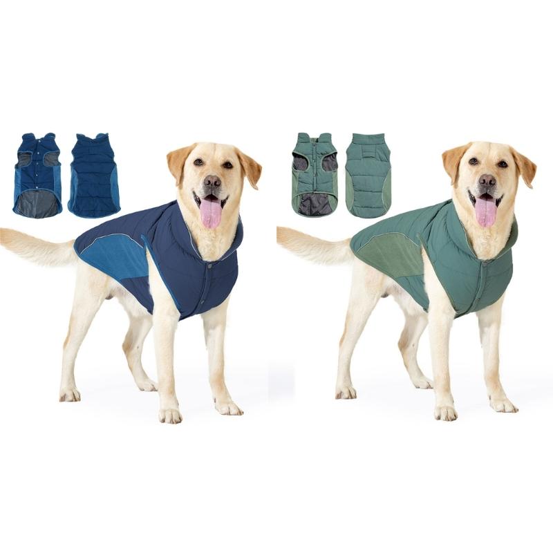 Jumpsuit Dog Pullover Warm Vest for Medium Dogs to Large Dogs for Winter Basic Jumpsuit Vest Thick Coat