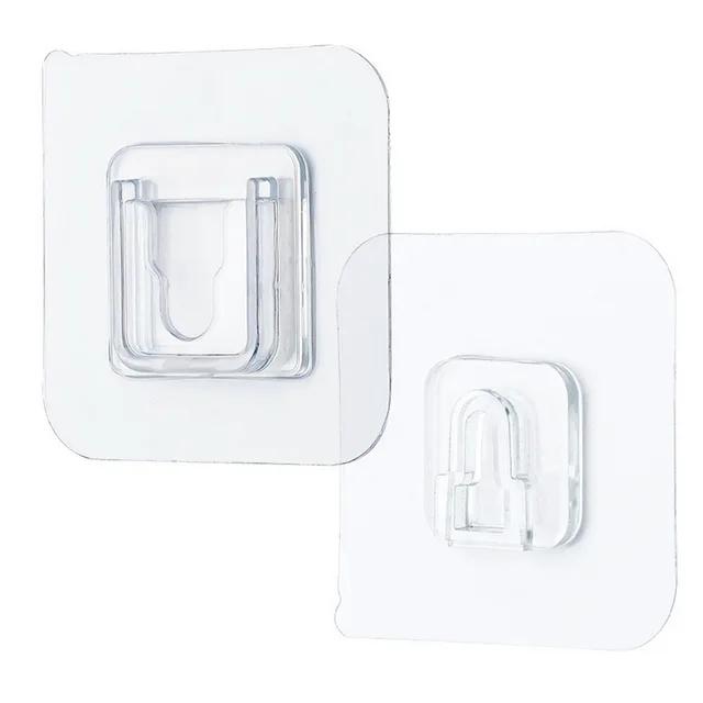 New Multi-Purpose Hooks 5/10 Pairs Double-sided Adhesive Wall Hooks Waterproof Clothes Hats Towel Hooks Kitchen Bath Door Hooks
