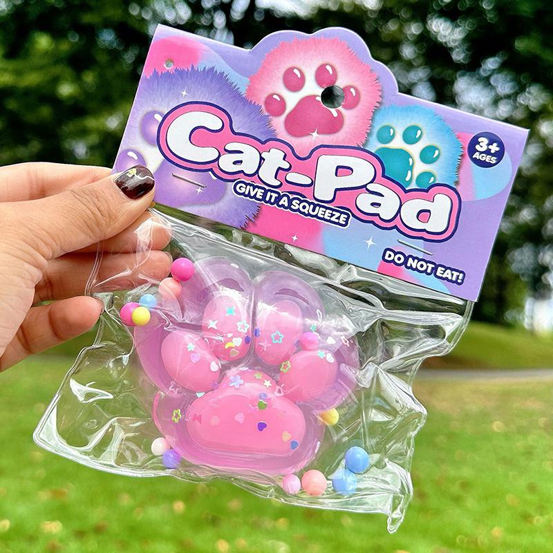 Dekompresní hračky s kočičí tlapkou, kawaii kreslené antistresové hračky na odbourání stresu